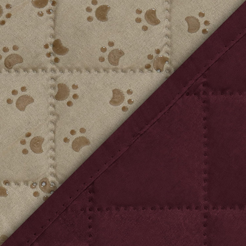 Housse pour canapé à coussins en T, Tissu rouge