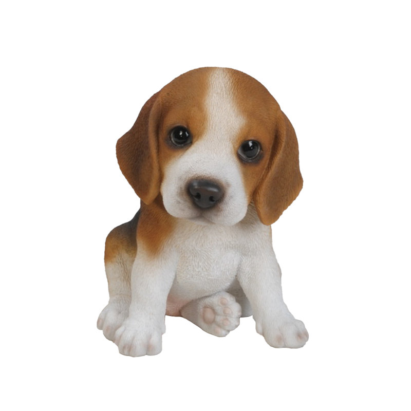 Statue chiot beagle assis