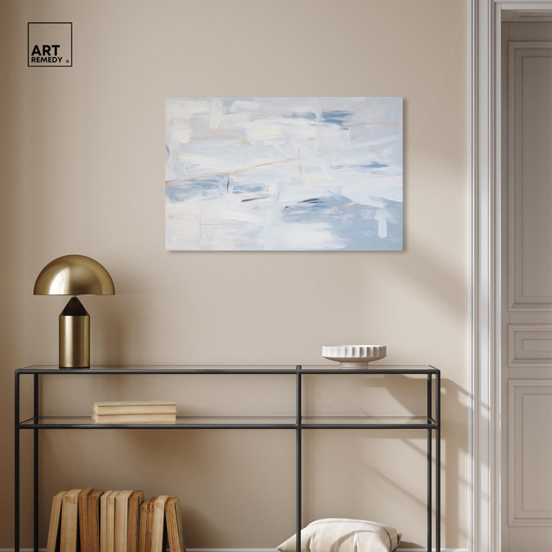 Art Remedy, toile abstraite neutre, Toile tendue, H 20 po x l 30 po