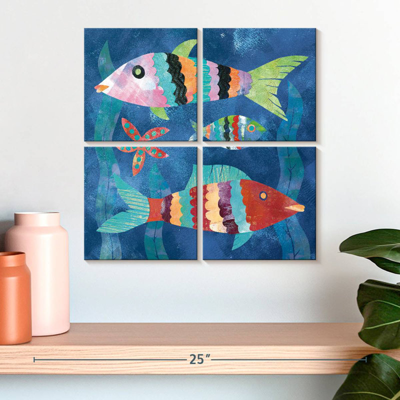 Ashelle Boho Reef Fish I, H 18 po x l 18 po