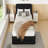 Queen Size Upholstered Platform Bed, Black