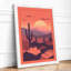 Desert at Sunset Modern - Framed Print-1156601236-1156601247