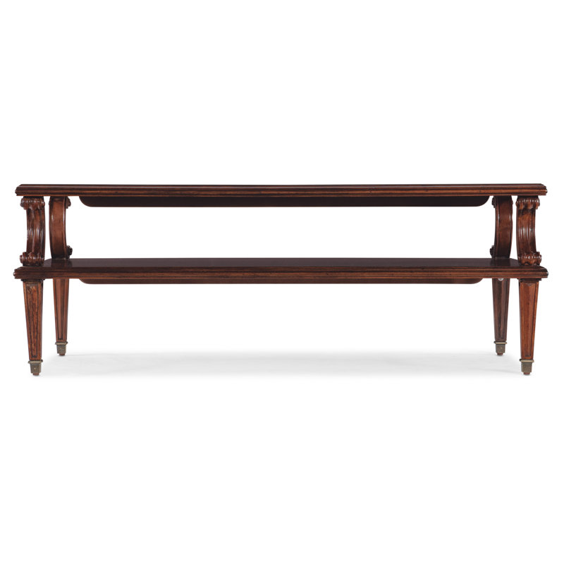 Charleston Rectangular Brown Wood Coffee Table with Storage