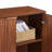 59-Inch Modern Wavy Sideboard, Curved Contour Design Storage Cabinet, 4-Door Cabinet With Storage Function, Suitable For Kitchen/Bedroom/Living Room, Walnut, 59.0"L X 15.7"W X 27.7"H-655149973