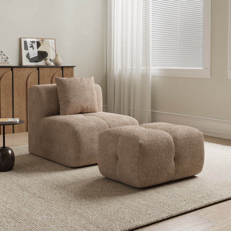 Fauteuil inclinable simple en mousse entièrement compressée, Taupe