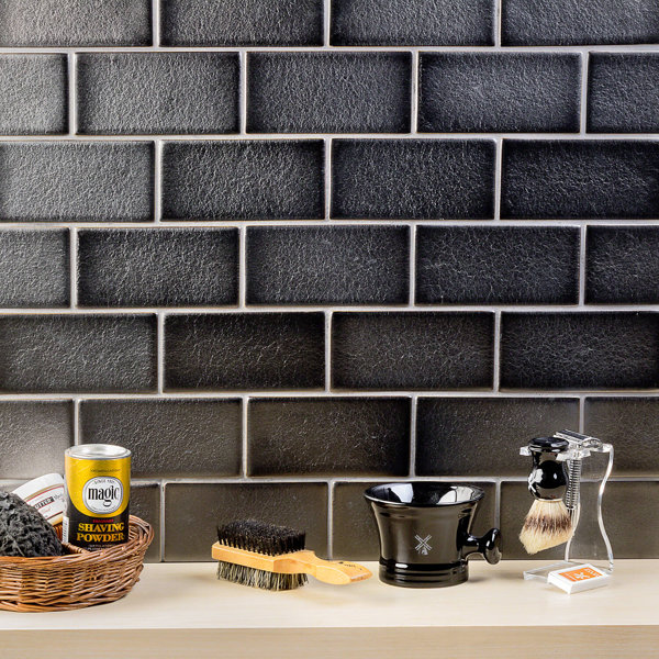 Oracle 3" x 6" Ceramic Subway Tile in Gun Metal