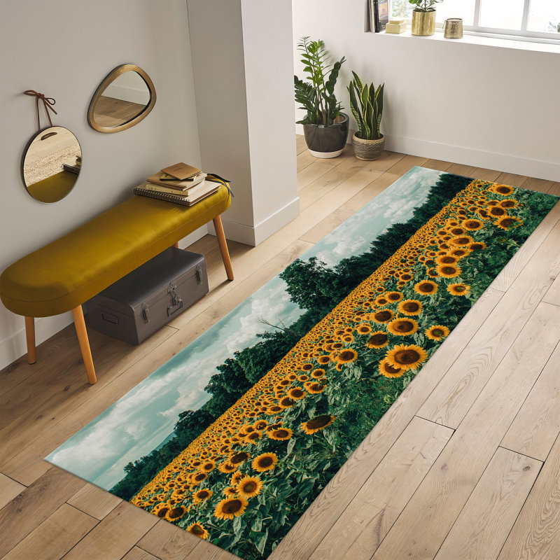 Chic Printed Rug with Pile Soft Texture and Intricate Floral Design for an Elegant Touch in Any Room Decor