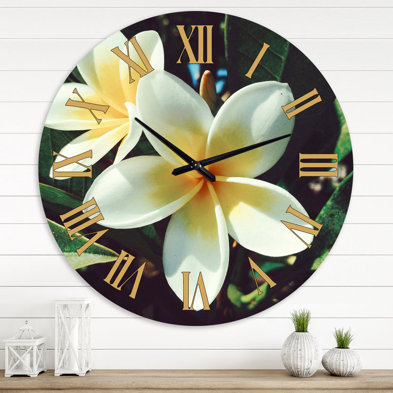 Horloge murale traditionnelle Hawaian Frangipani, Moyen