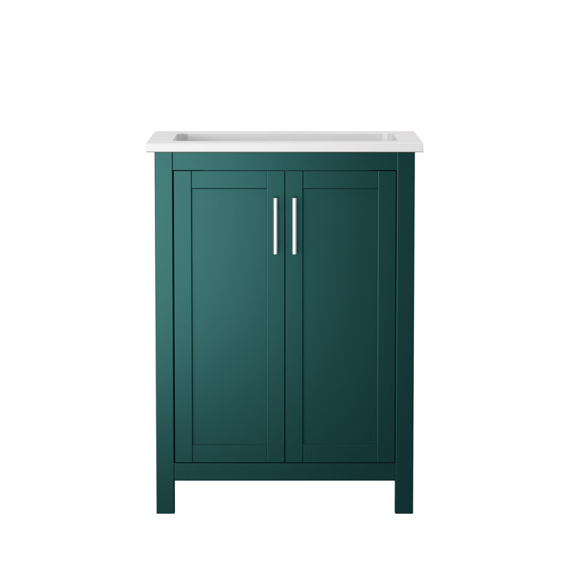 Ensemble de meuble-lavabo simple 24 po 24 po, Vert