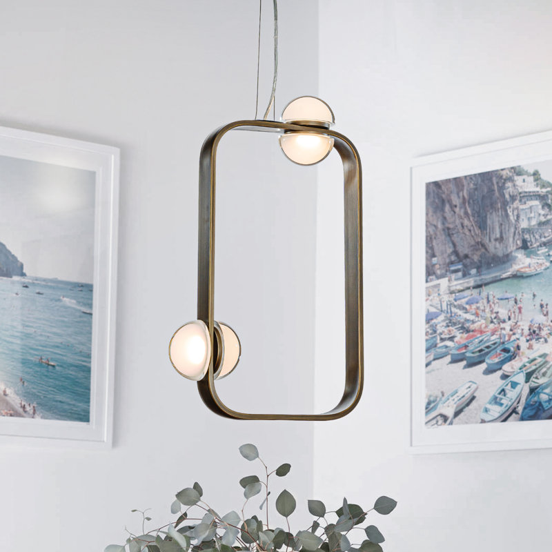 Luminaire suspendu géométrique 4 lumières Ousman