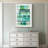 Teal Pattern II -Framed Print