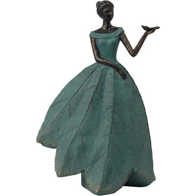 Fairy Statue Collection Home Decoration - Leaf Angel Girls With Dragonfly Resin Home Decor For Outside Or Inside Rustic Garden Outdoor Yard Decorations Figurines Gift 7.4 X 5.25 X 12 Inch