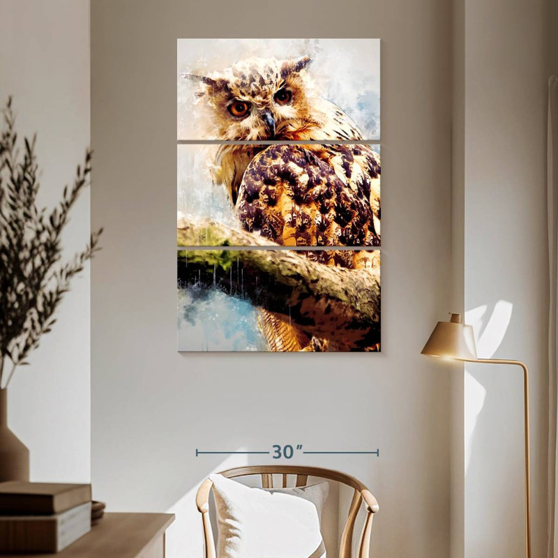 Brampt Owl Looking, 65" H x 42" W