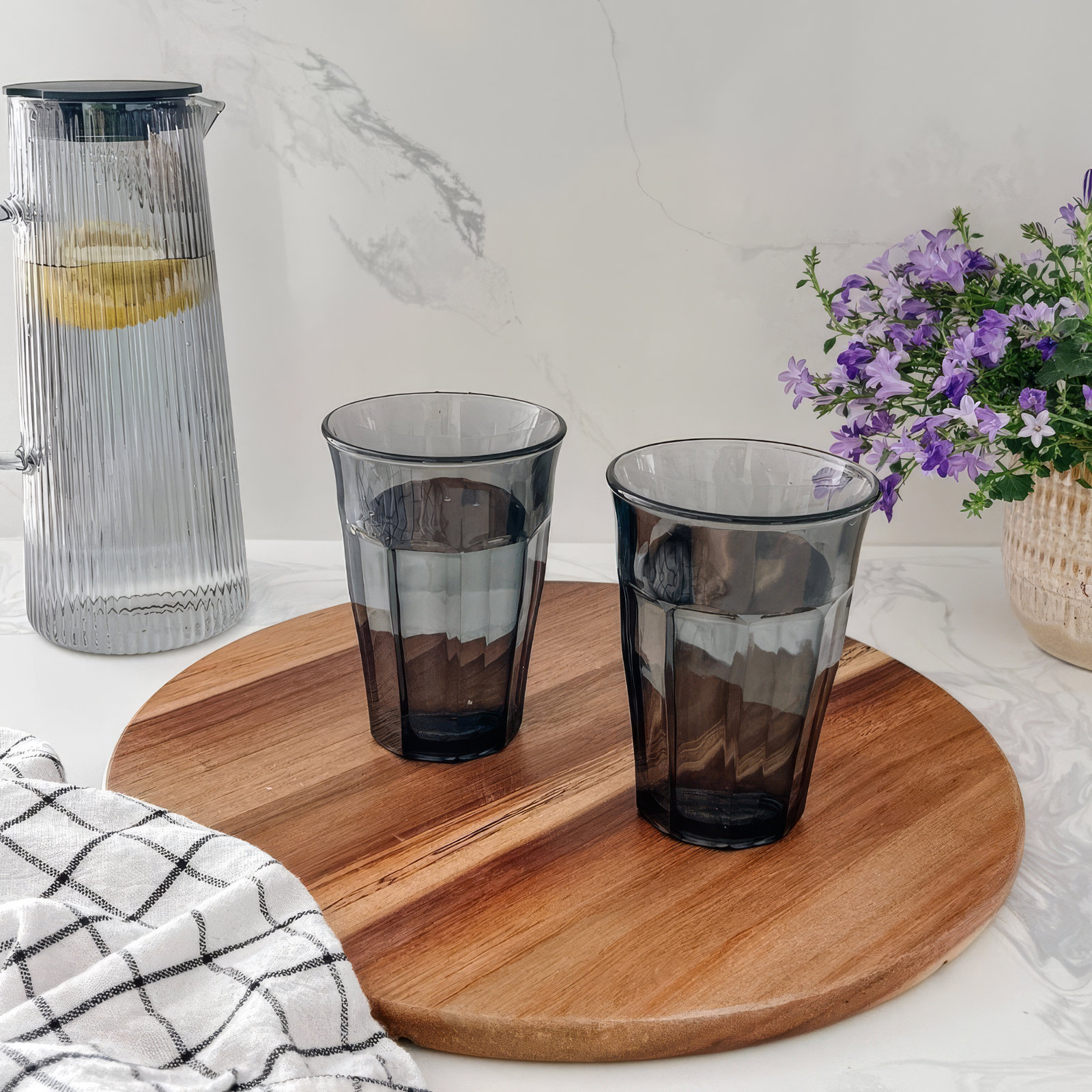 Picardie Tumbler, Gray, 12.13 oz.