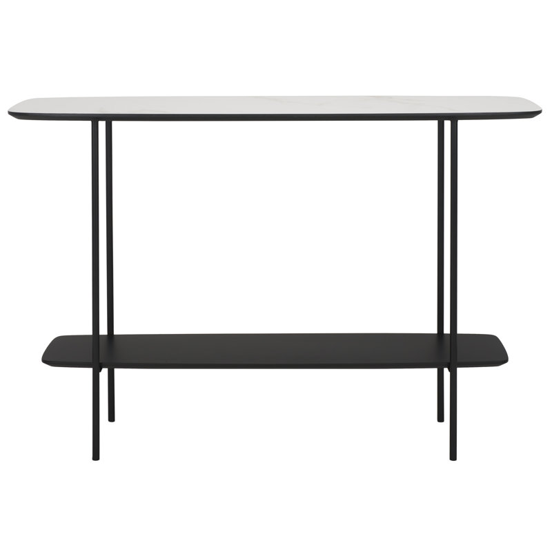 Kincannon 47.25'' Console Table, White Faux Marble