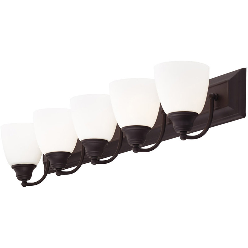 Éclairage pour meuble-lavabo 5 lumières Meliton, Chrome poli