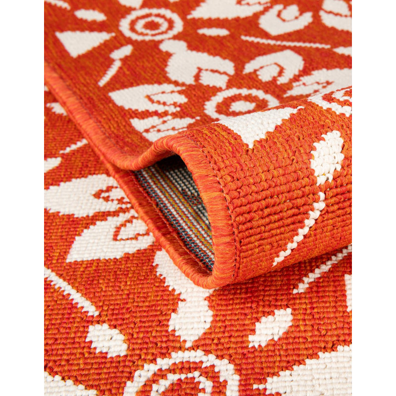 Indoor/Outdoor Trellis Area Rug, Round 3'1"