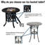 Seau à glace et table d'appoint en fonte d'aluminium 21 po