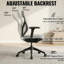 Chaise de bureau ergonomique avec accoudoirs 3D, chaise d'ordinateur en filet respirant avec dossier réglable, chaise de bureau avec coussin épais pour le bureau personnel et l'utilisation commerciale-49486155
