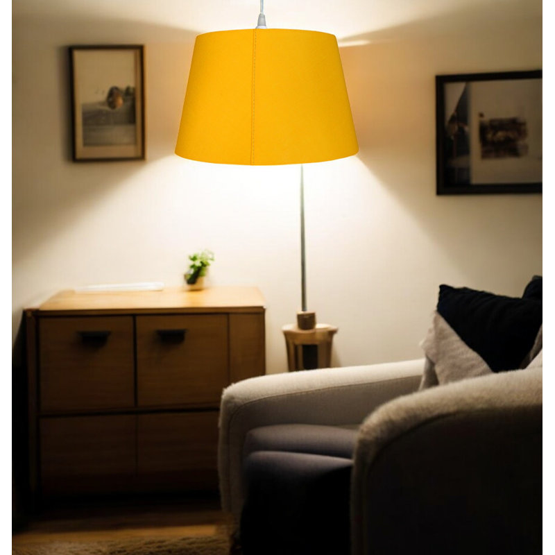Cotton Empire Lamp Shade ( Clip On ), Mustard, H16 x W25 x D25cm
