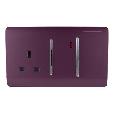 Trendi Switch 45 Amp Cooker Switch & 13 Amp Plug Socket with Neon