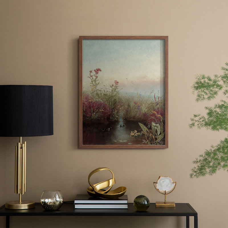 Vintage Landscape CXVII Framed Print - Solid Wood, 30" H x 24" W