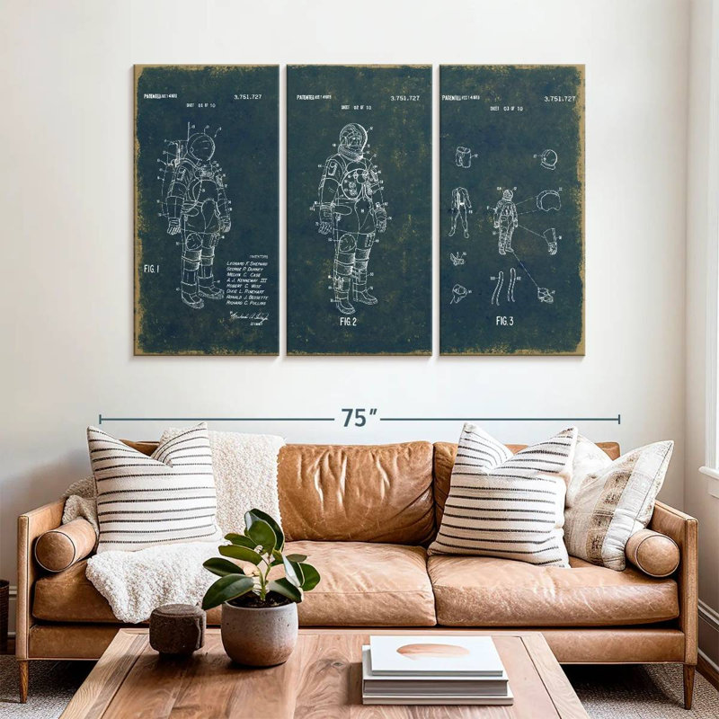 Space Suit Patent, 42" H x 65" W