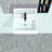 White Ceramic Rectangular Wall Mounted Bathroom Sink - 21"X16". Stylish European Style With Faucet Hole And Overflow. Arc Beautiful. Elegant Gracious. Ceramic. Low Water Absorption. Acid Stain