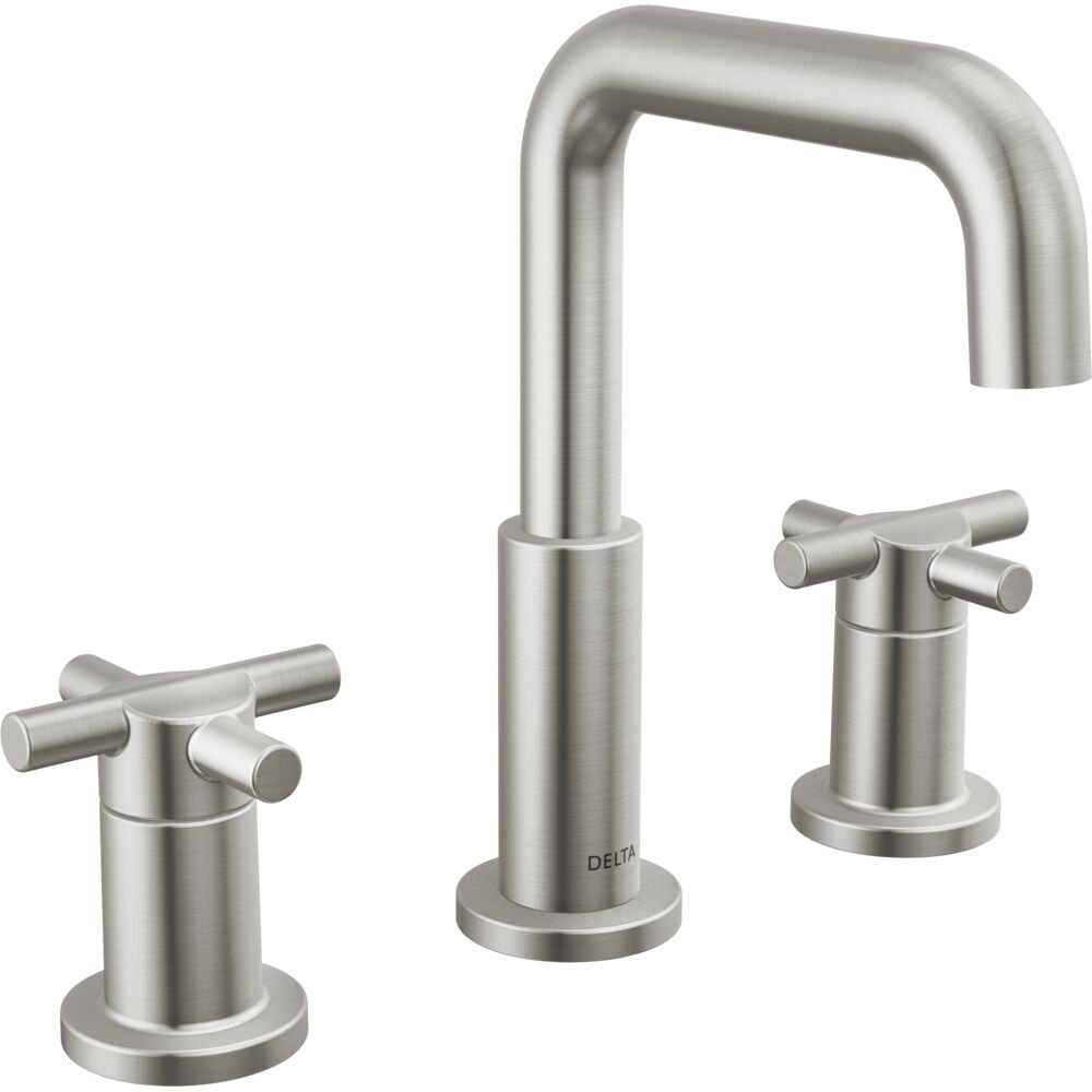 Nicoli Widespread Faucet with Drain Assembly, Stainless