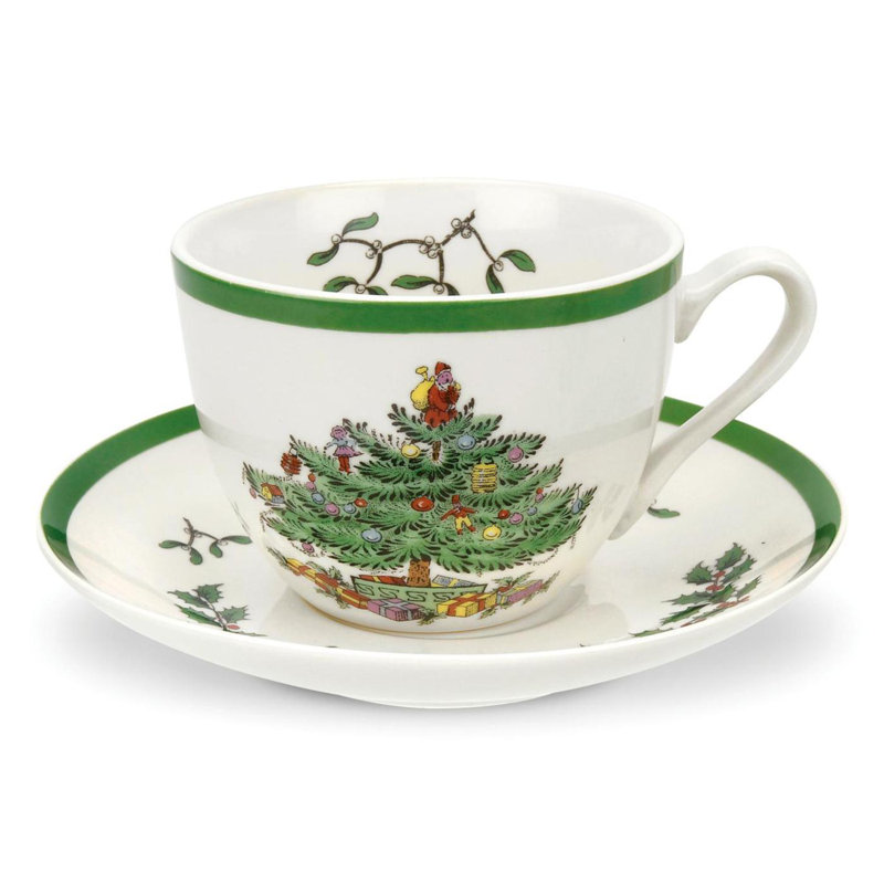 Tasse et soucoupe pour arbre de Noël Spode 7 oz