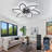 Ceiling Fan with Lights,Low Profile Ceiling Fan with Lights,Modern Dimmable Ceiling Light Fan-93885084