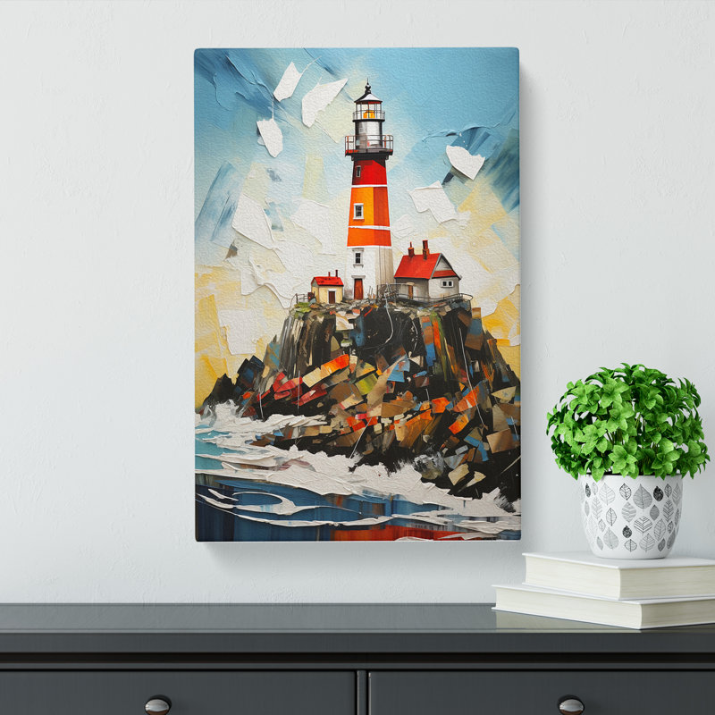 Lighthouse Contemporary Art - Wrapped Canvas, 60cm H x 40cm W x 3cm D