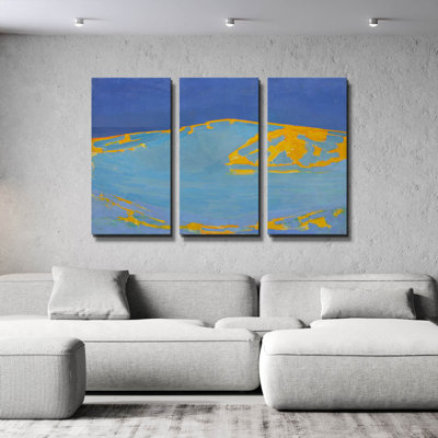 'Summer, Dune In Zeeland, 1910' By Piet Mondrian Triptych Wall Art, 36" x 24"