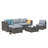 Eudy Wicker 4 - Person Modular Patio Conversation Set with Cushions-2135851498
