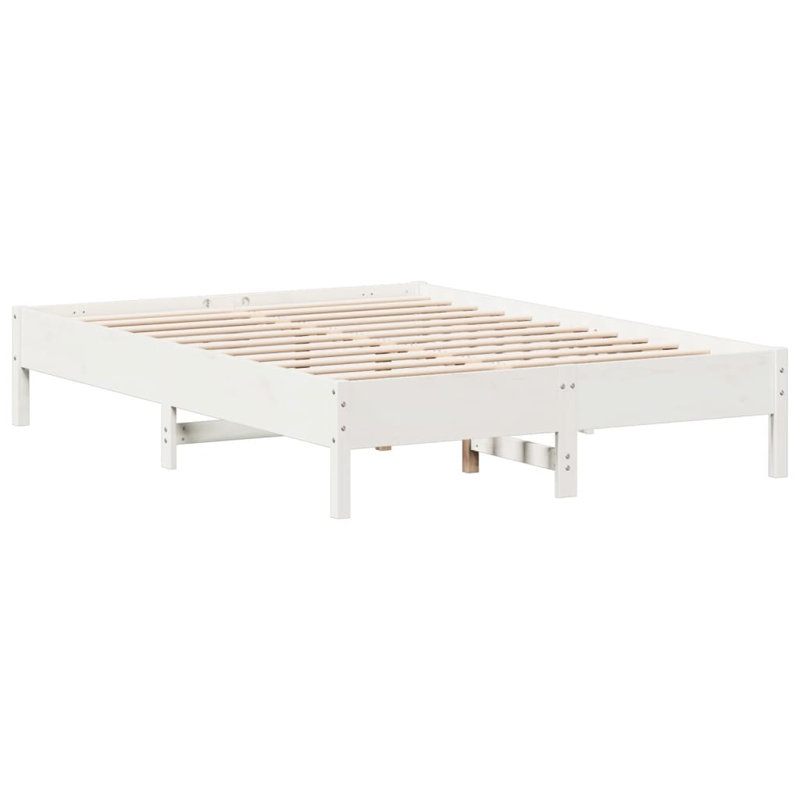 Odeline Solid Pine Wood Bed Frame, DE Size - 120 x 200 cm, White