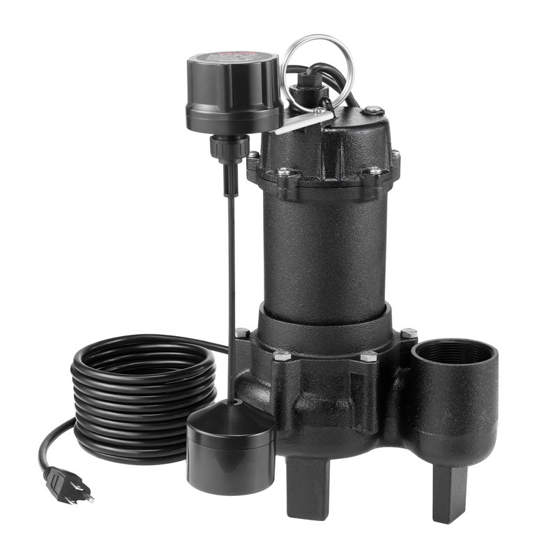 Pompe submersible pour eaux d'égout 3/4 HP en fonte / pompe à effluents 6000 GPH