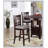 Round Counter-Height Dining Table With Shelves, Solid Wood Finish For Compact And Stylish Dining