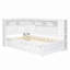 Lit de jour simple en bois avec tablettes de rangement, USB et lit gigogne-1106429387