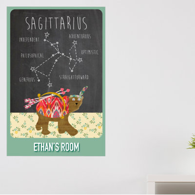 Décalcomanie murale personnalisable sagittarius zodiac