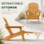 Chaise Adirondack surdimensionnée en bois massif avec repose-pieds rétractable, conception pliante et accoudoirs larges pour la terrasse et la cour arrière-1837316494