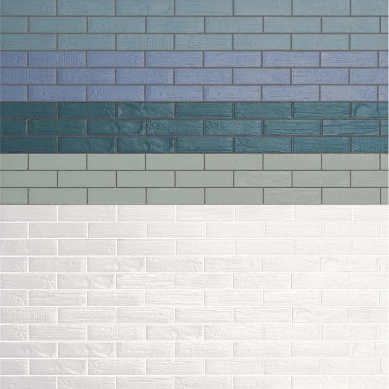 Boqueria Monaco 3 x 9 mat, Bleu monaco