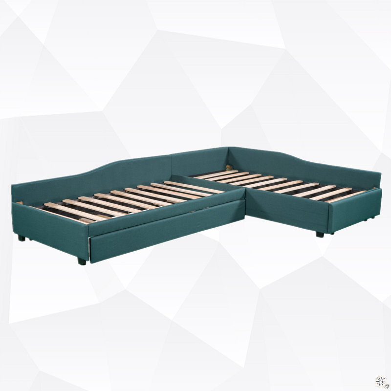 Myslym Upholstered Daybed, Green