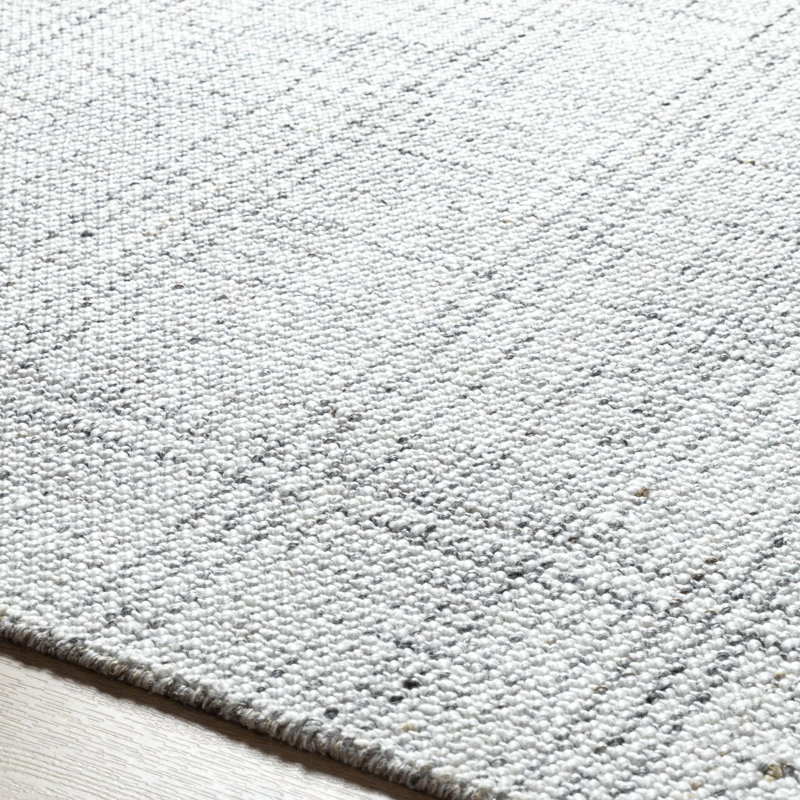Alasteir tissé à la main recyclé P.E.T. Tapis gris / ardoise clair, Rectangle 5 pi x 7 pi 6 po