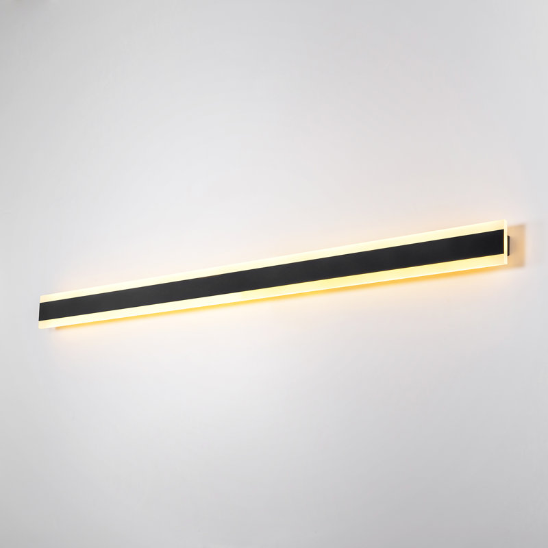 Barde Slender Sideway Outdoor Hardwired Bar Wall Sconce with LED Light Source, 59" H x 3.54" W x 2" D
