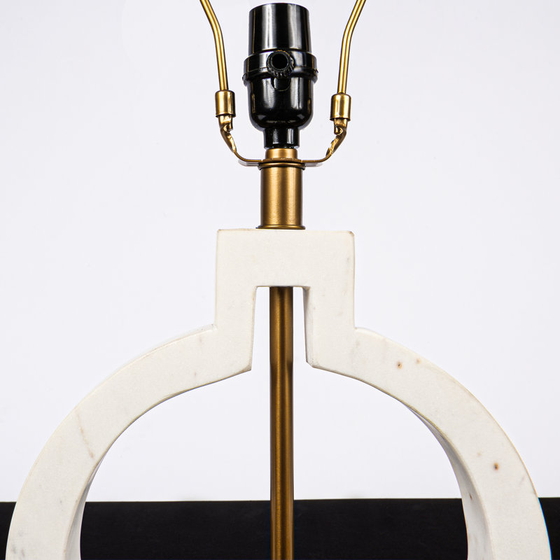 Traditional Open Circle Marble Table Lamp