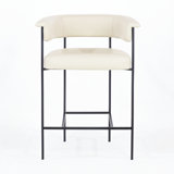 Tabouret de comptoir en cuir Mikra - Collection Buntin