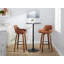 Tabouret de bar et de comptoir à hauteur fixe Cassiopeia avec pieds en bois cintré-94885243-94885246-94885245