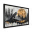 Hiver loup dans un lac de glissade en bois II - loup, art mural sur toile-1646120812-1823916908-1646120821
