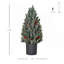 Arbre de Noël artificiel de 18 po de haut miniature enneigé et enneigé, décoration de Noël avec pommes de pin et baies