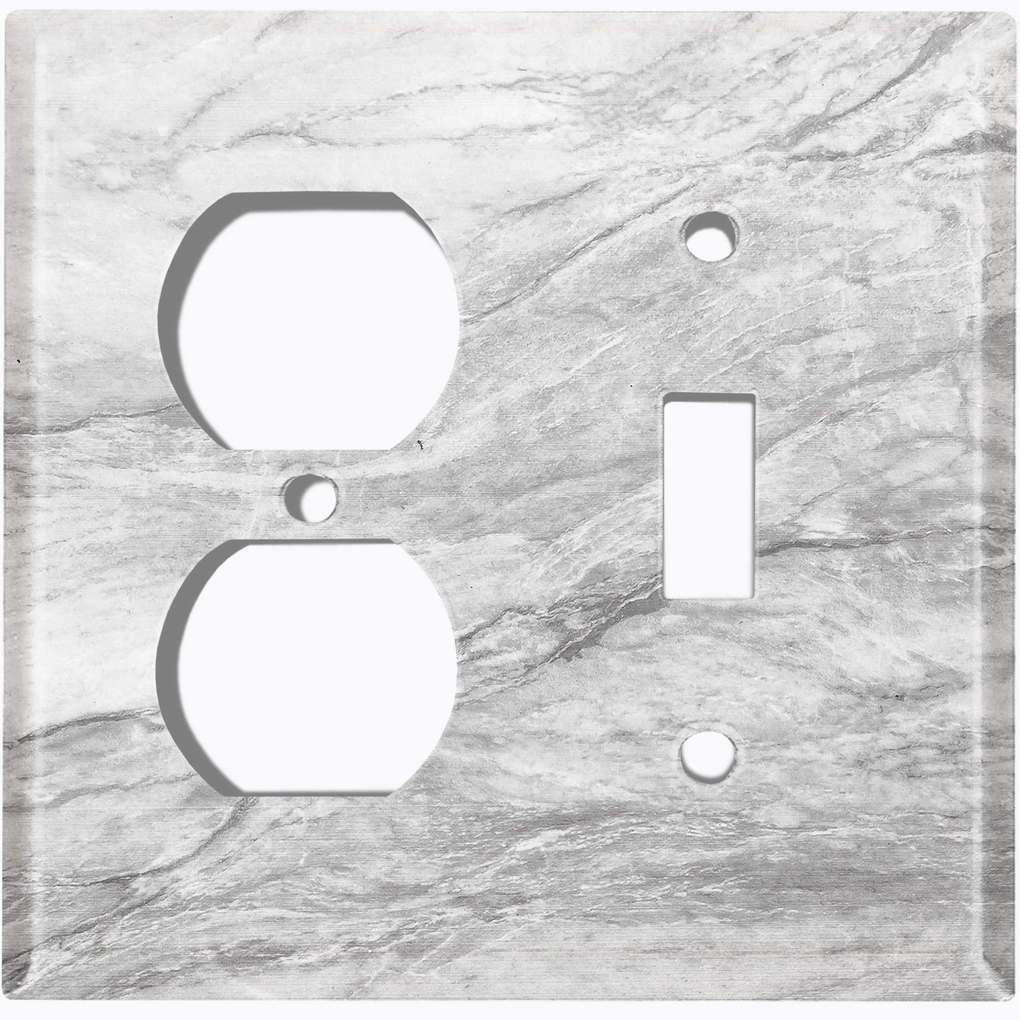 WorldAcc 2Gang Toggle Light Switch/Duplex Outlet Combination Wall